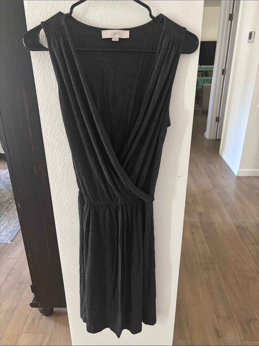 Bundle 3/ $15 Loft Black Sleeveless Surplice Midi Dress